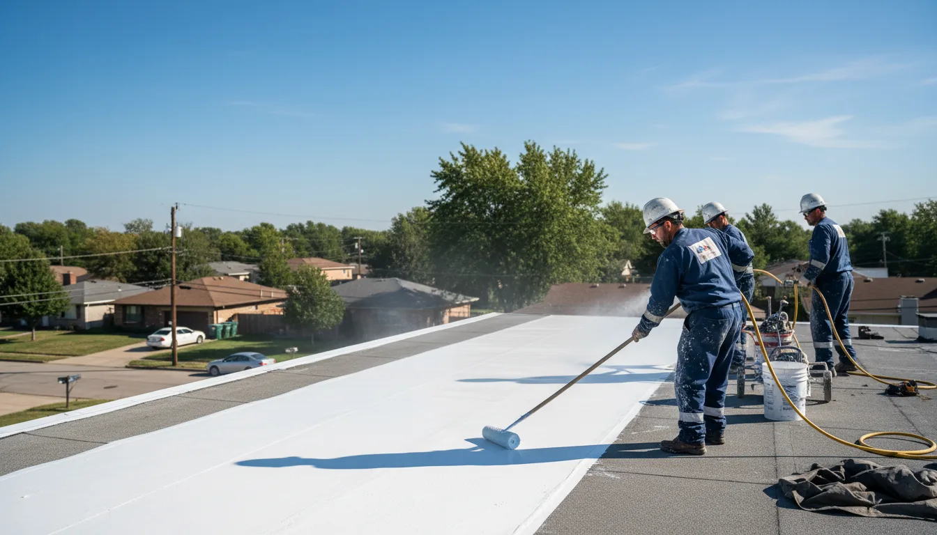 Commercial roof coating in Williamsfield, IL near me